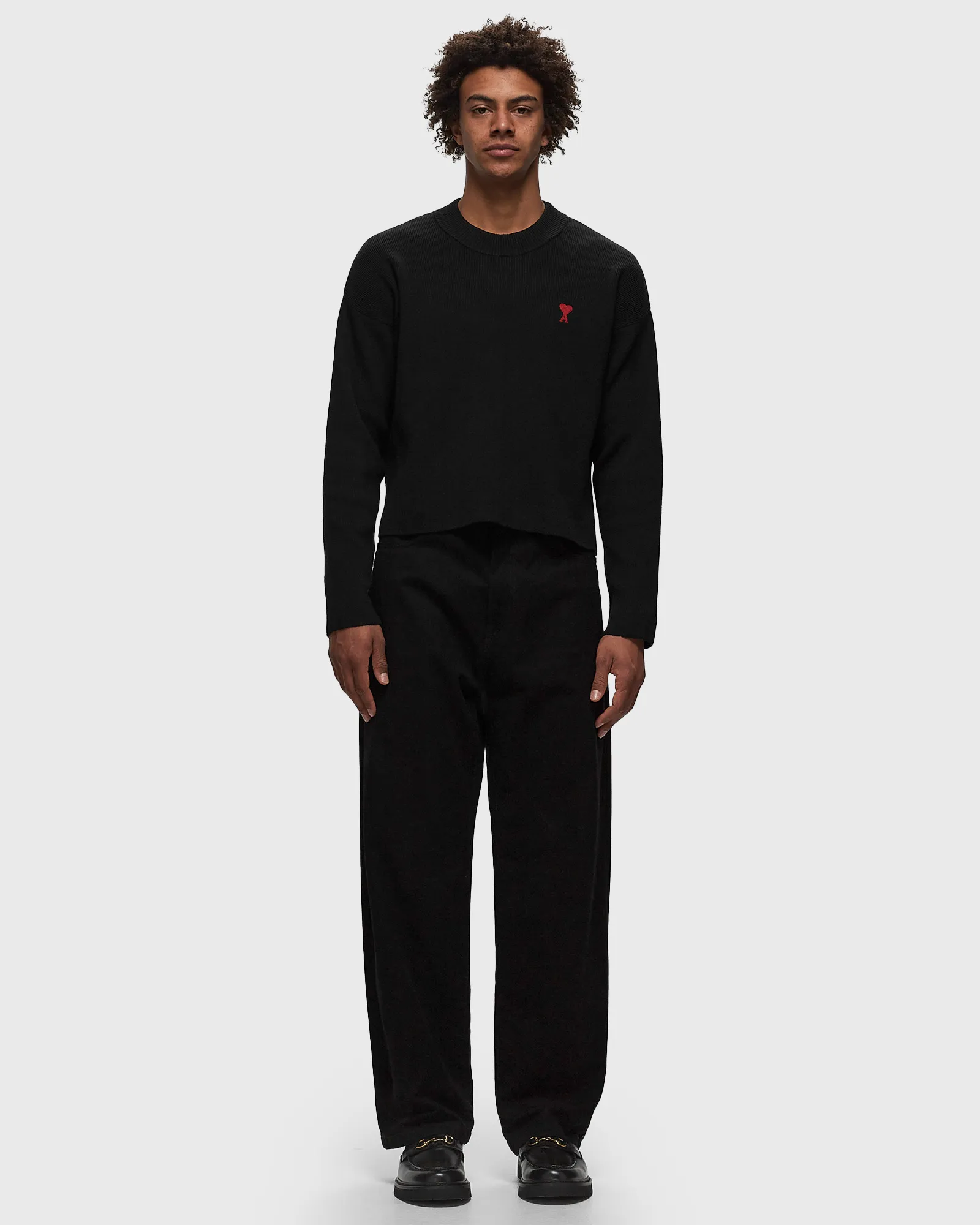AMI Paris RED ADC CREWNECK SWEATER