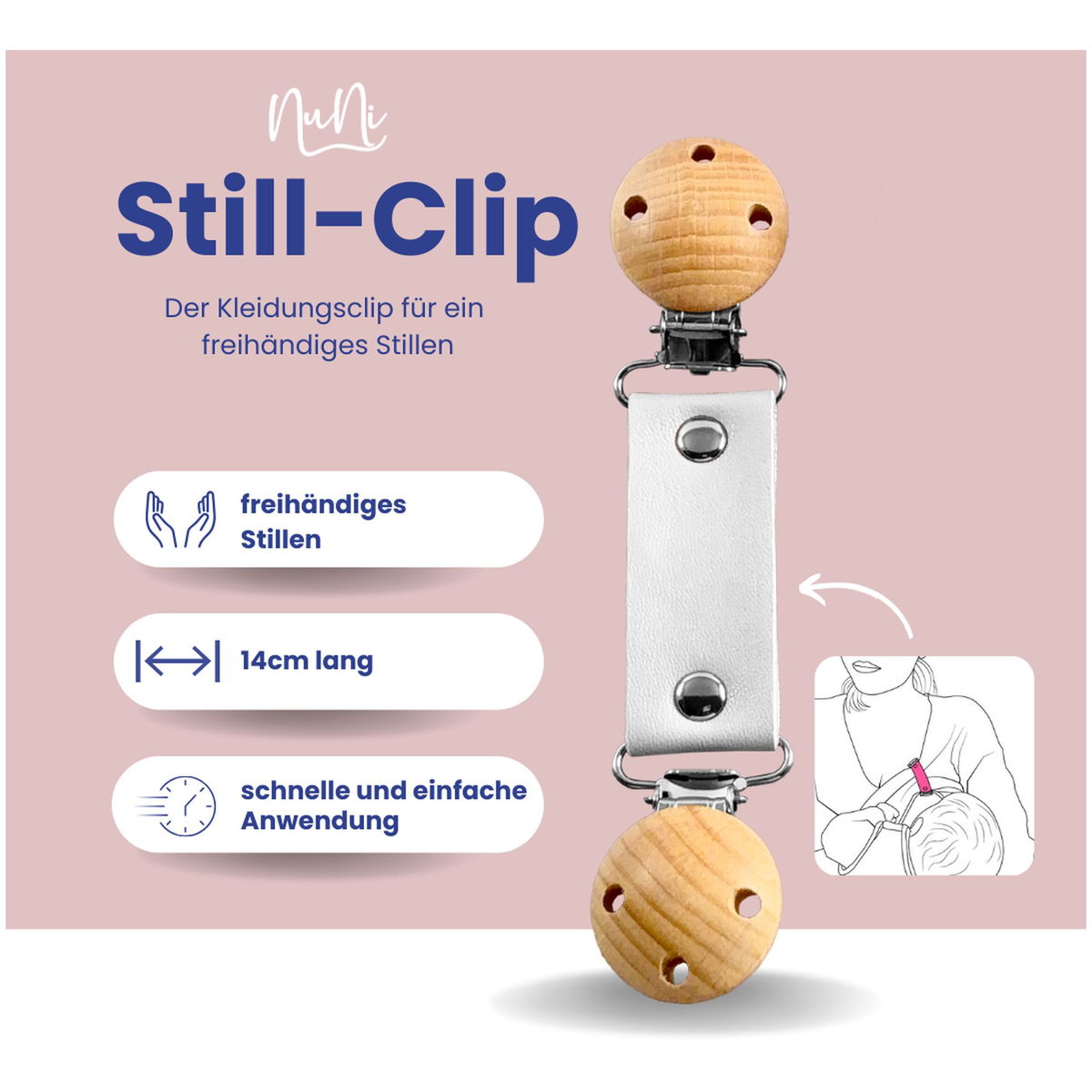 NuNiNuNi   Stillclip grau