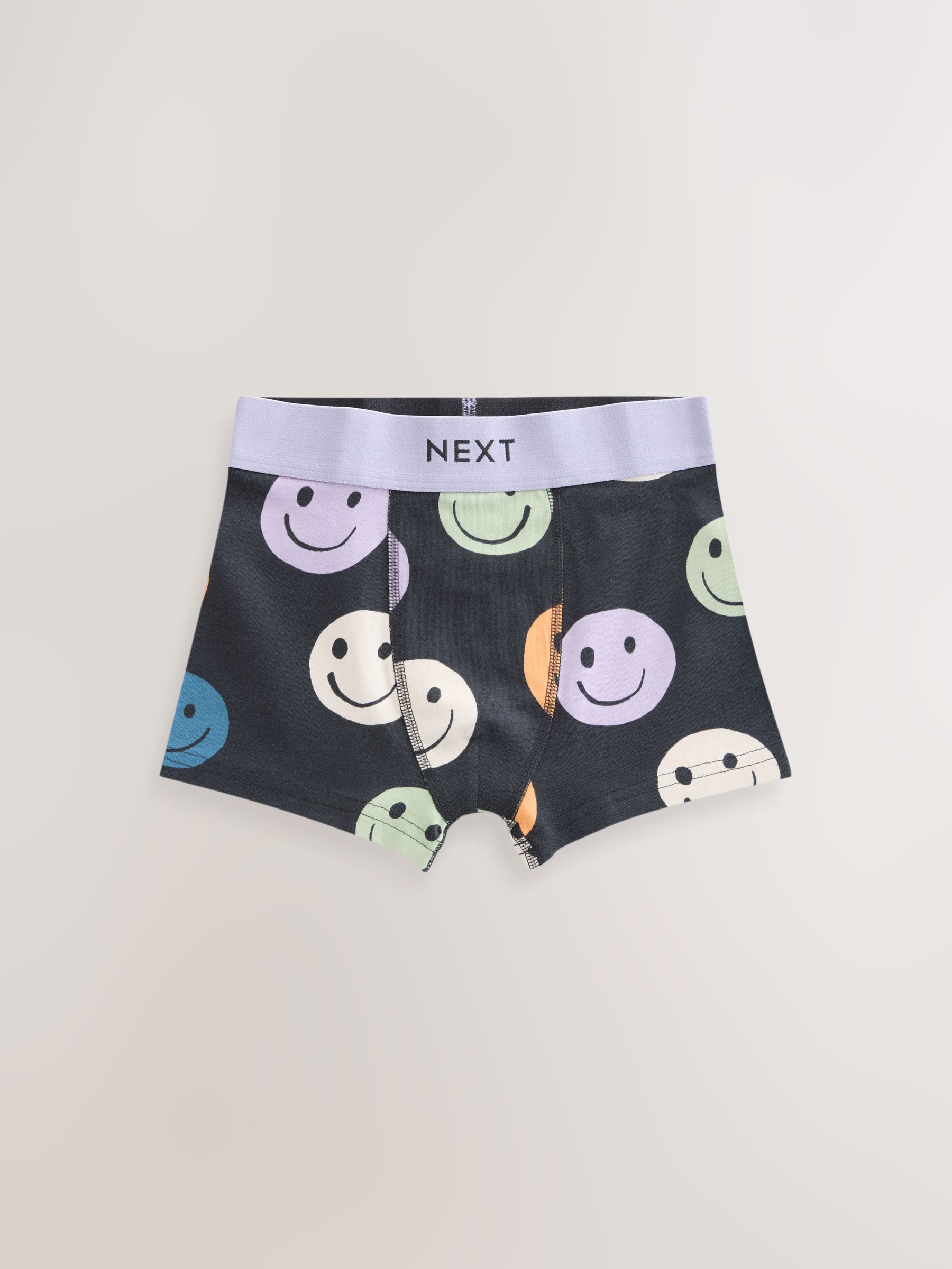 Dambord- en smileyprint - Verpakking van 5 trunks met motief (1,5-16jr)