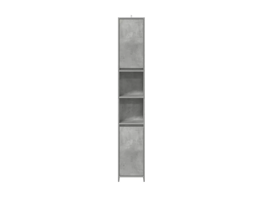 Armoire de salle de bain Gris béton 30x30x183,5 cm Aggloméré