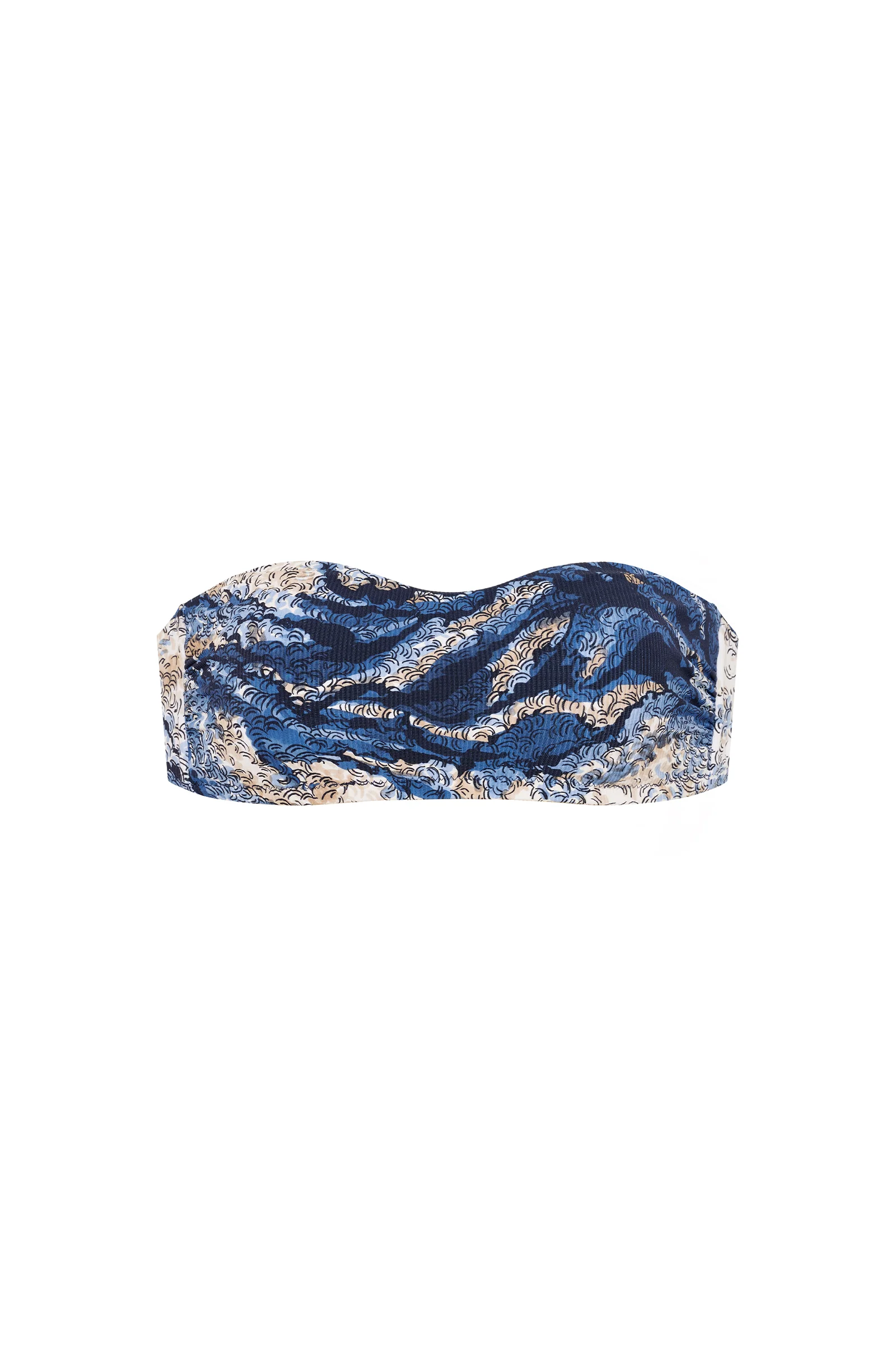 dahia Haut de maillot bandeau imprimé Wave