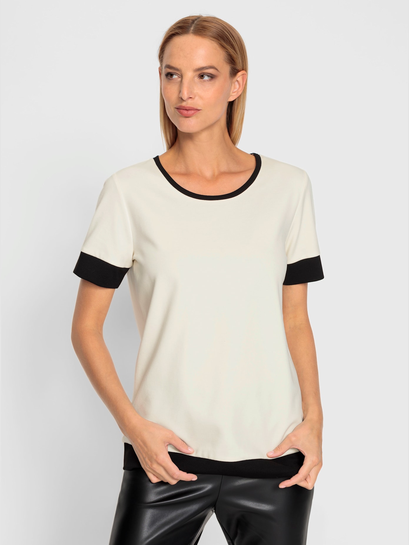 T-shirt joli aspect contrasté