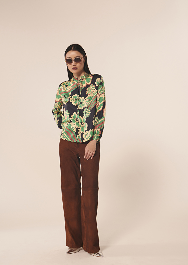 Chemise Clembleu nuit imprimée à fleurs