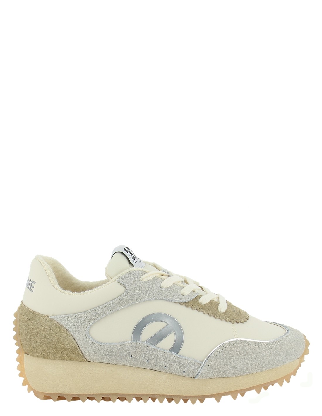 no name baskets de ville compensées femme Punky Jogger beige/gris