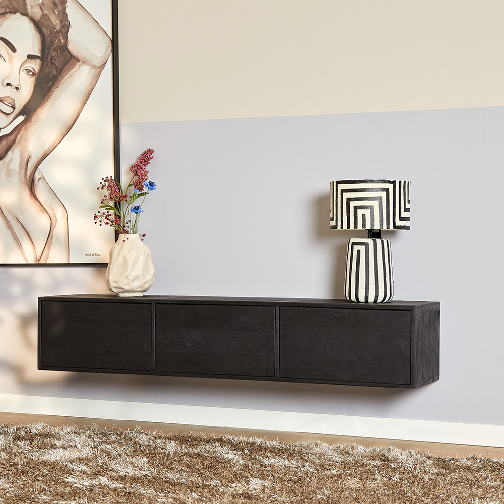 Zwevend Tv-meubel All Black 120