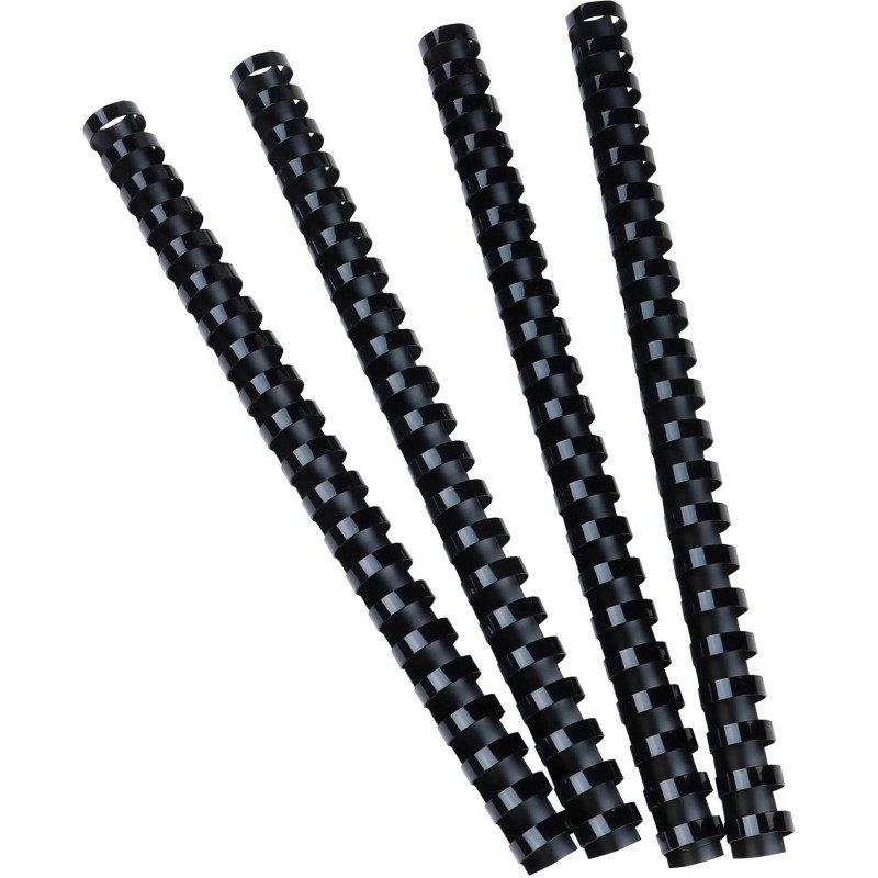 Baguette reliure anneaux plastique Exacompta 16 mm noir - Boite de 100