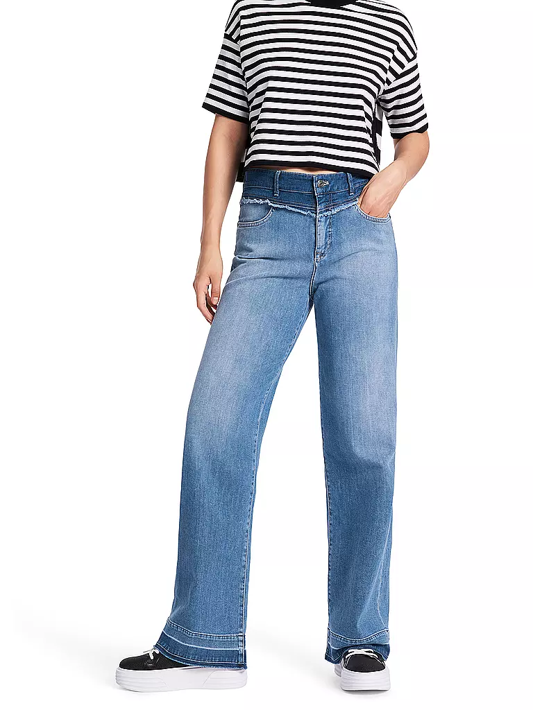 MARC CAIN Jeans WIDE FIT HIGH WIGAN hellblau