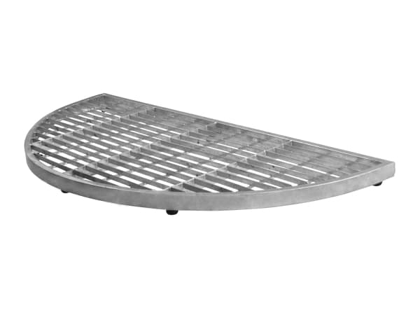 HOME It® halvrund trinrist med 6 stillesko 40x80 cm galvaniseret