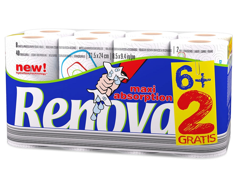 ROLO RENOVA COZINHA MAXI ABSORPTION 6 MAIS 2 UNIDADES