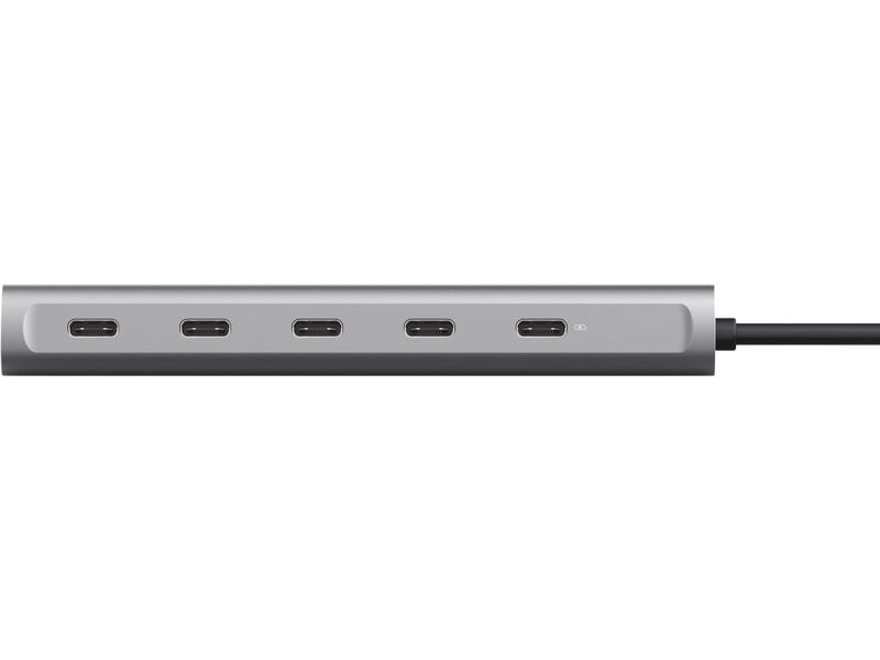 Trust Halyx USB-C-Hub mit 5 Ports Aluminium-USB-C-Hub für vier zusätzliche USB-C-Anschlüsse