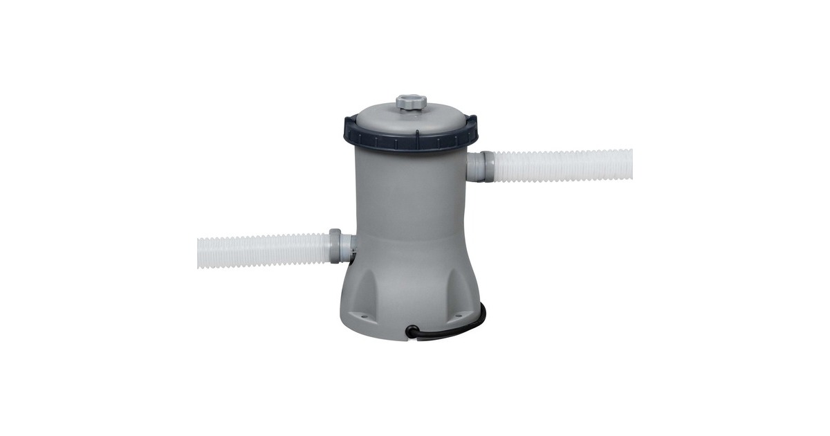 BestwayZwembad steel pro max set rond 366x100  (Lichtgrijs, Incl. Filterpomp (220-240V) + ladder, Tweedekans)