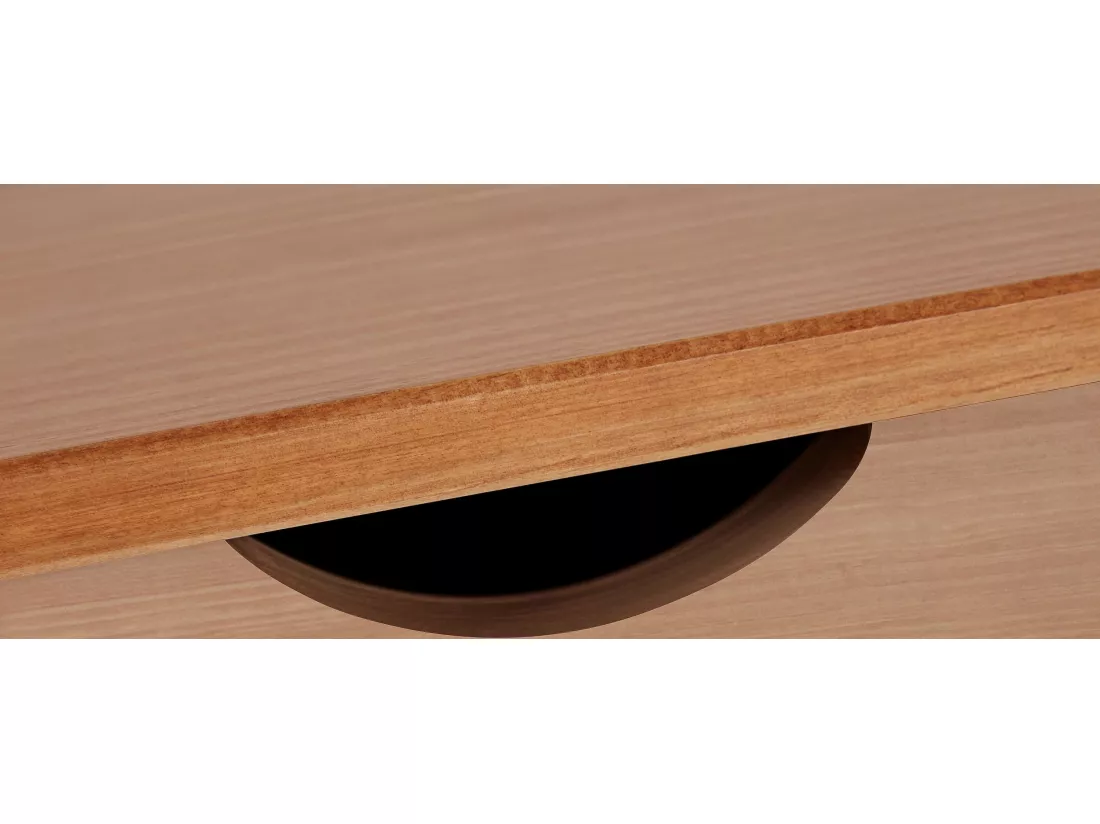 Gava | Bureau avec 2 tiroirs en pin nature