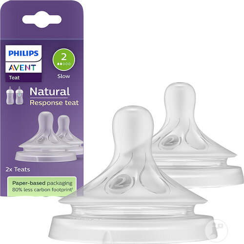 Philips Avent Natural Response Tétine Flow 2 +0 Mois Débit 2 Pièces 2 (SCY962/02)