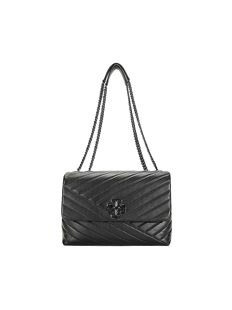 TORY BURCH Ledertasche - Schultertasche CONVERTIBLE SHOLUDER BAG schwarz