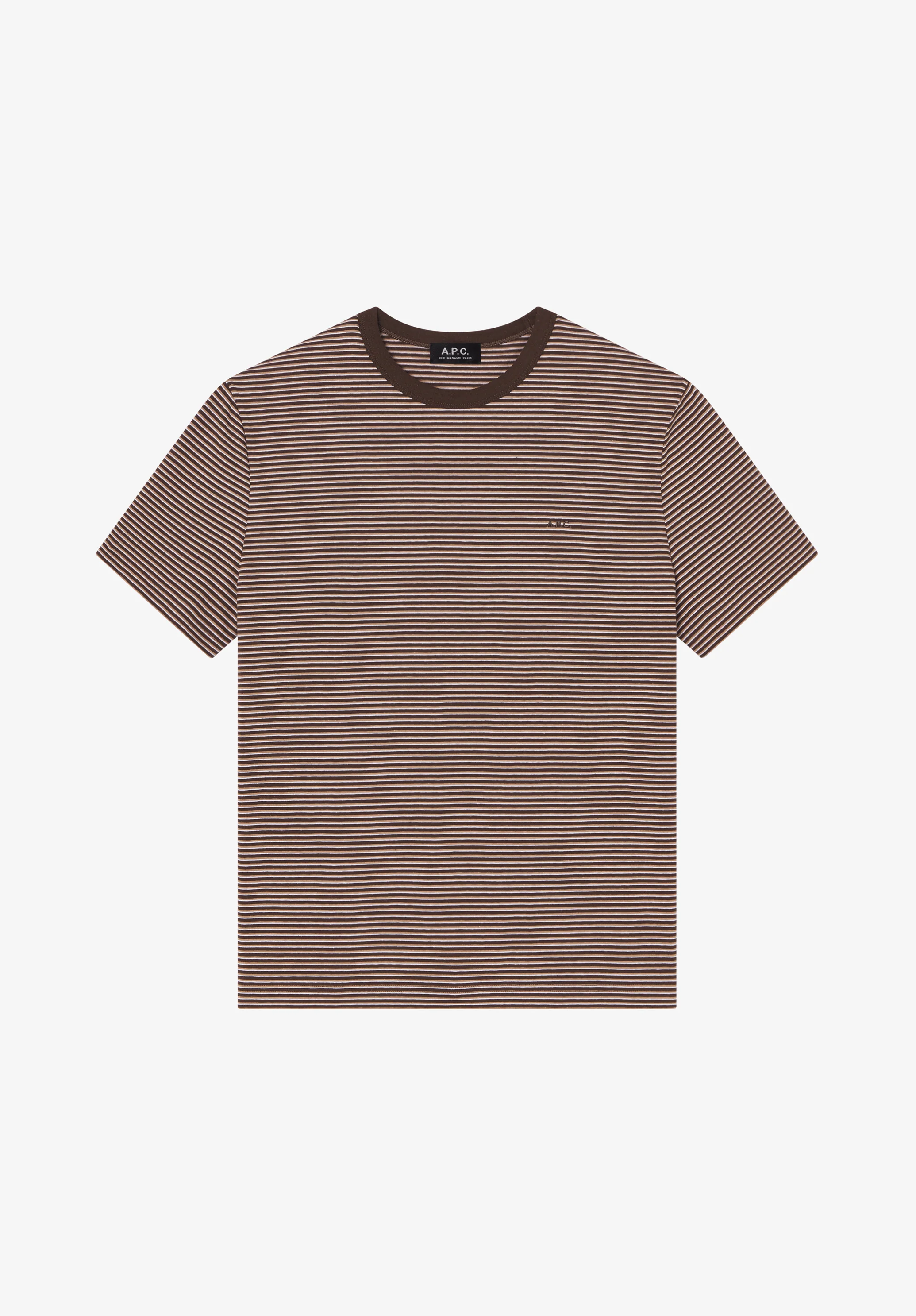T-shirt marron à rayures - Marron