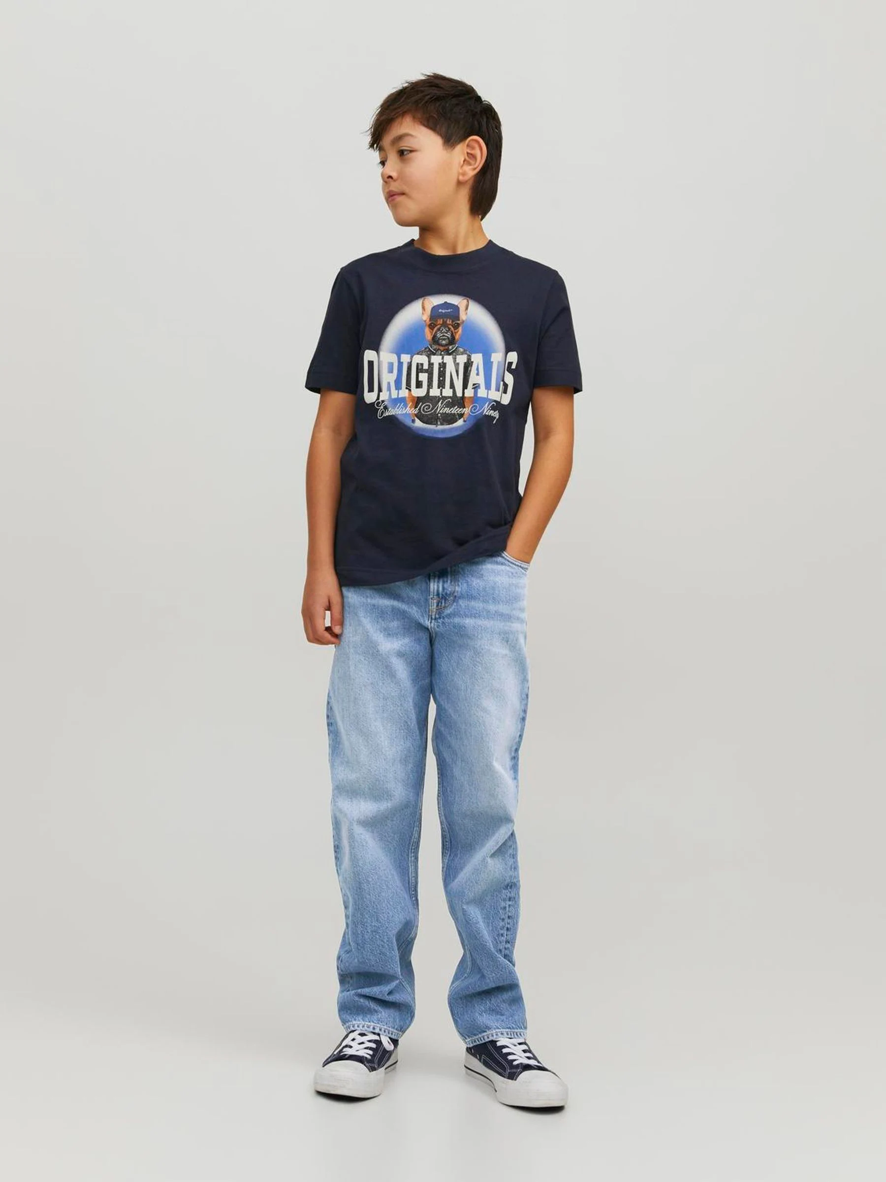 Blauw - JACK & JONES Junior Chris Relaxed Fit Black Jeans