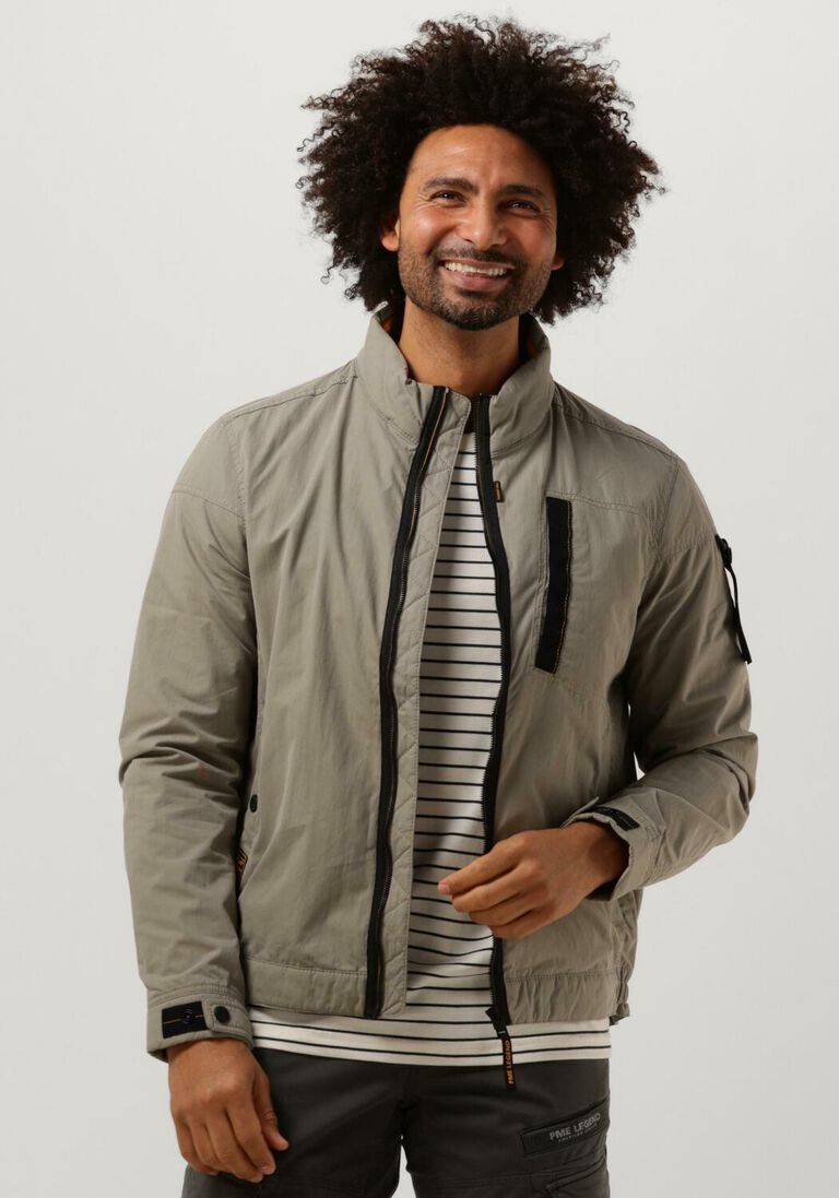 PME LEGEND lichtgrijze pme legend jack short jacket skycar 3.0 mech cotton