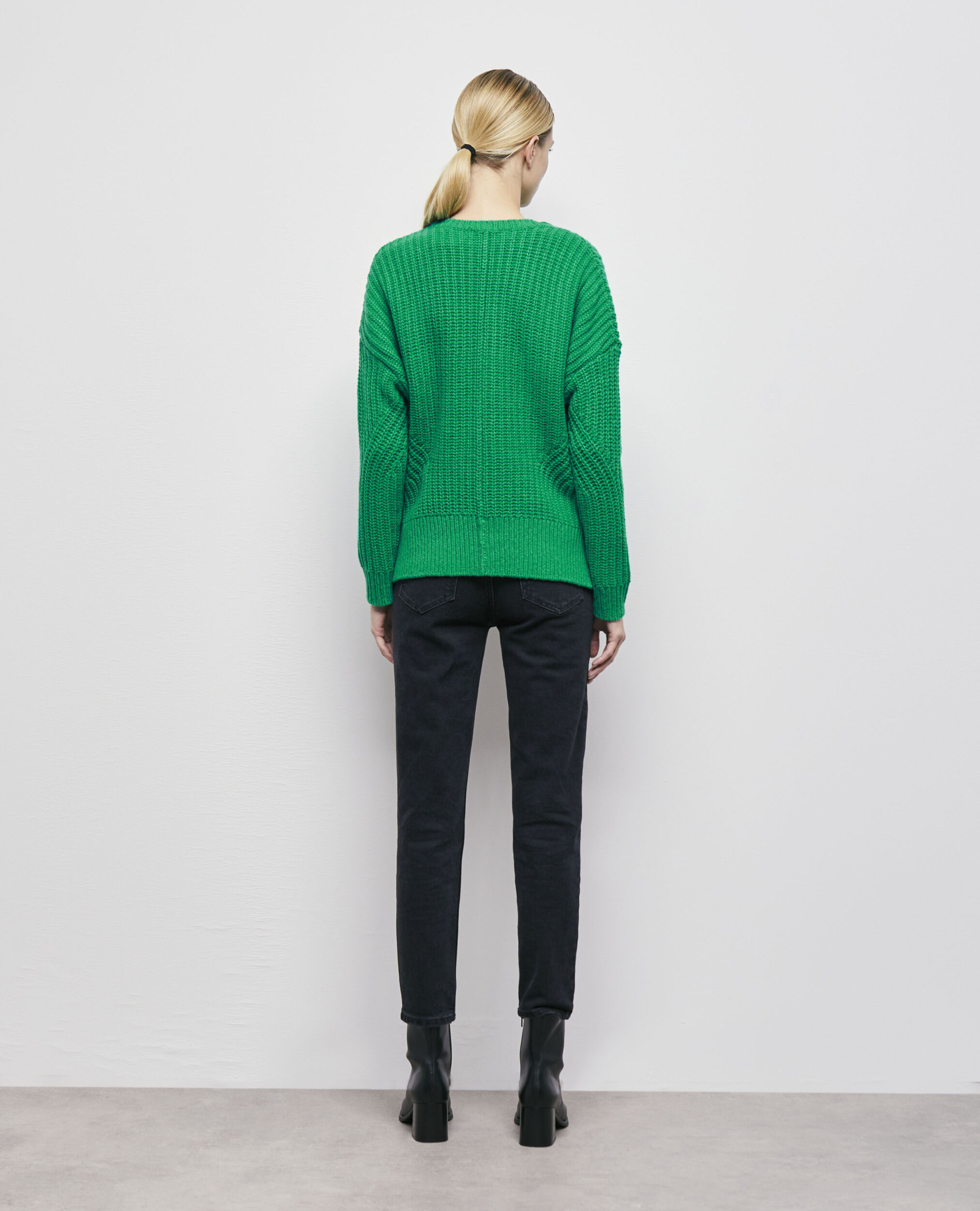 Pull en laine vert