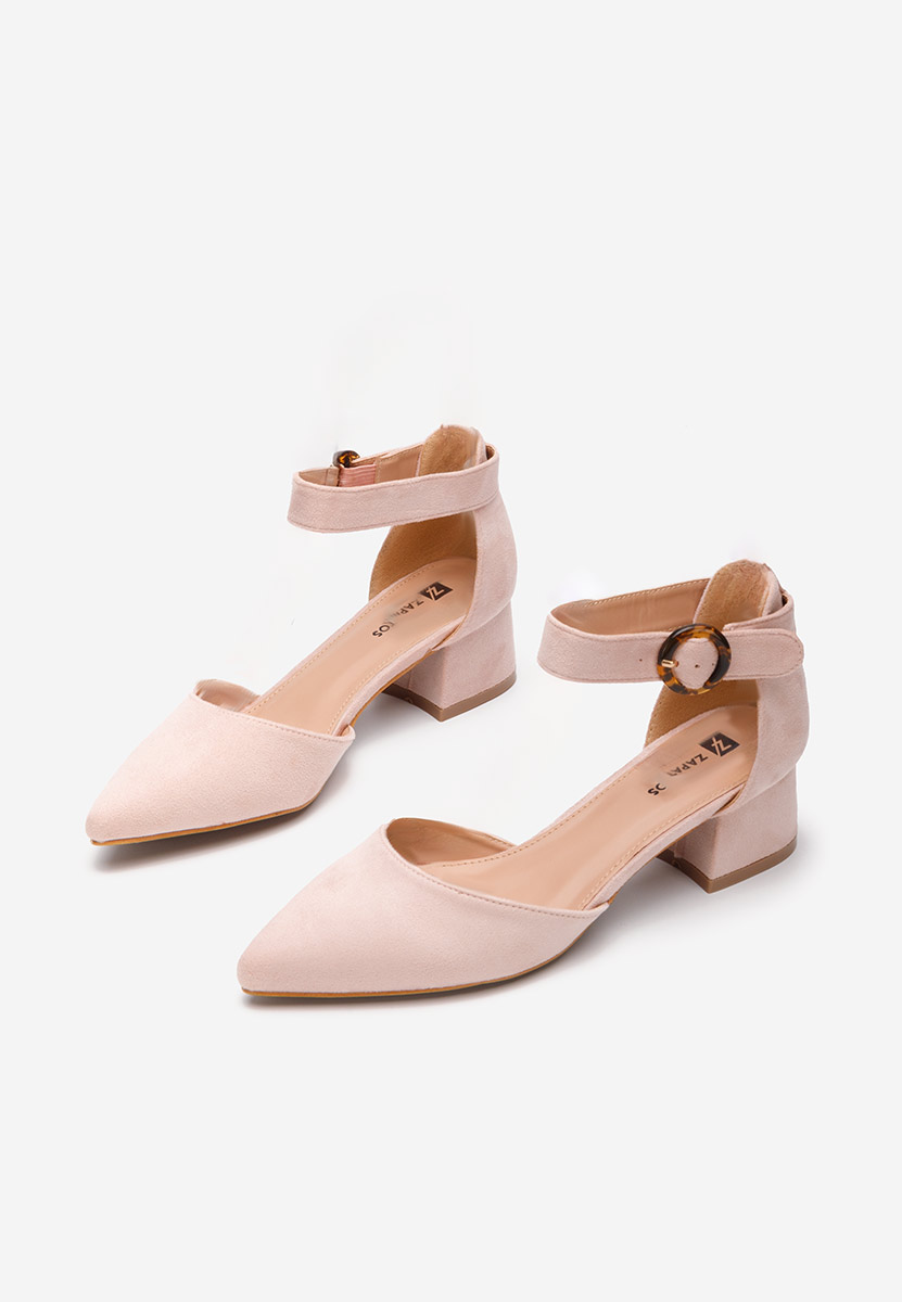Chaussures à talon épais roses Kadie