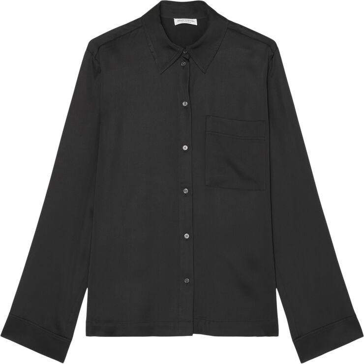 Marc O’Polo Blouse, casual fit, kent collar, lo Black
