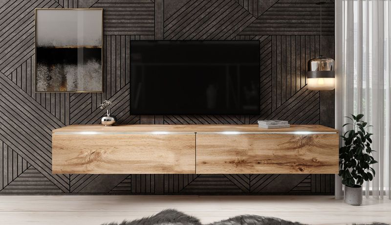 Meubella - TV-Meubel Dixon - Eiken - 180 cm