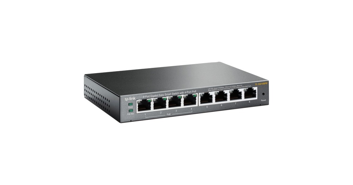 TP-LinkTL-SG108PE switch  (Zwart)