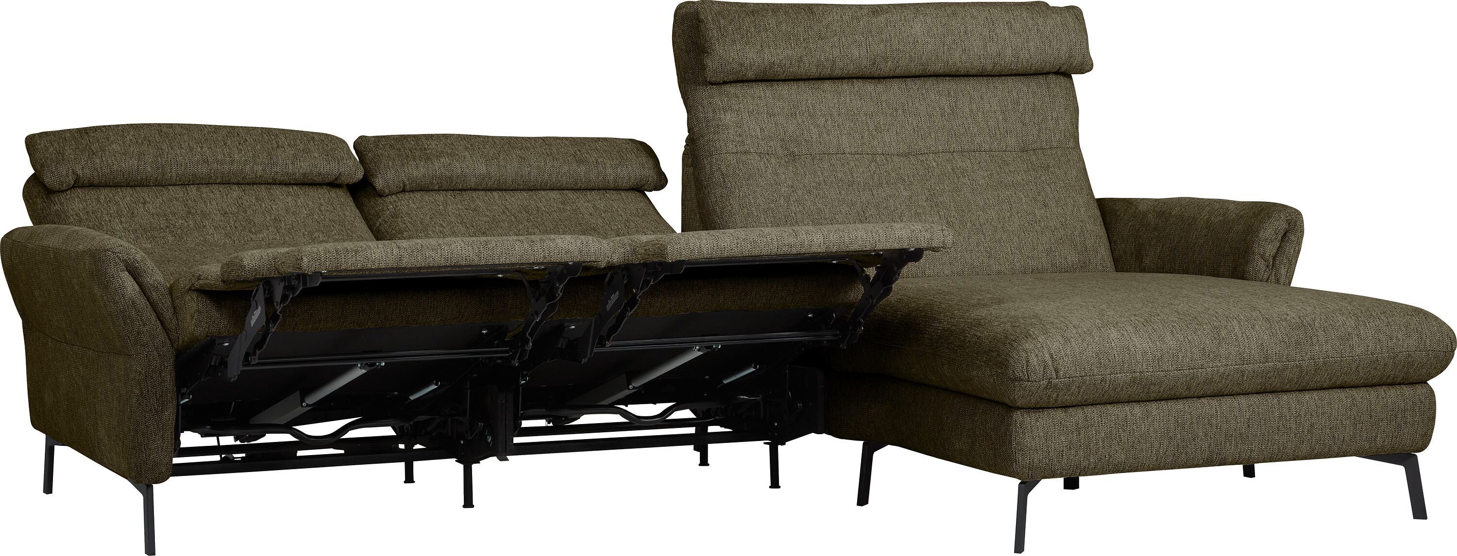 SEBO Ecksofa - Grün / B: 284.0 cm x T: 161.0 cm x H: 84.0 cm