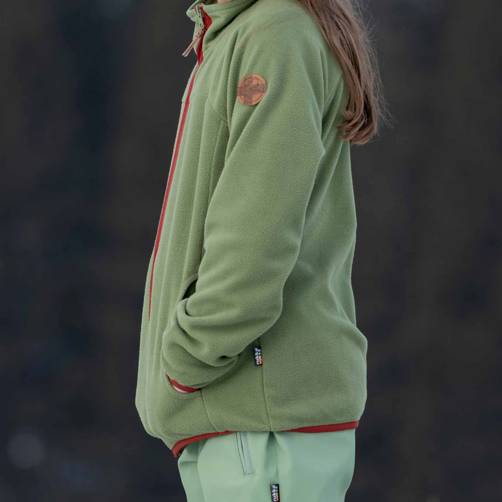 Kinder Fleece Jacke Elisha Vineyard Green