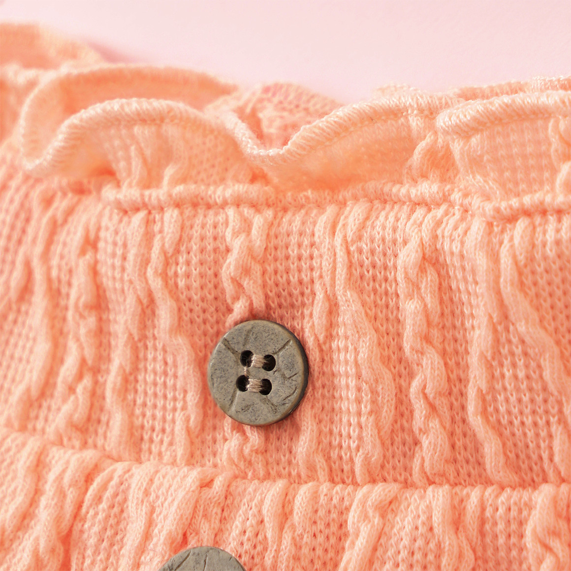 Topomini Baby Shorts mit Strukturmuster apricot