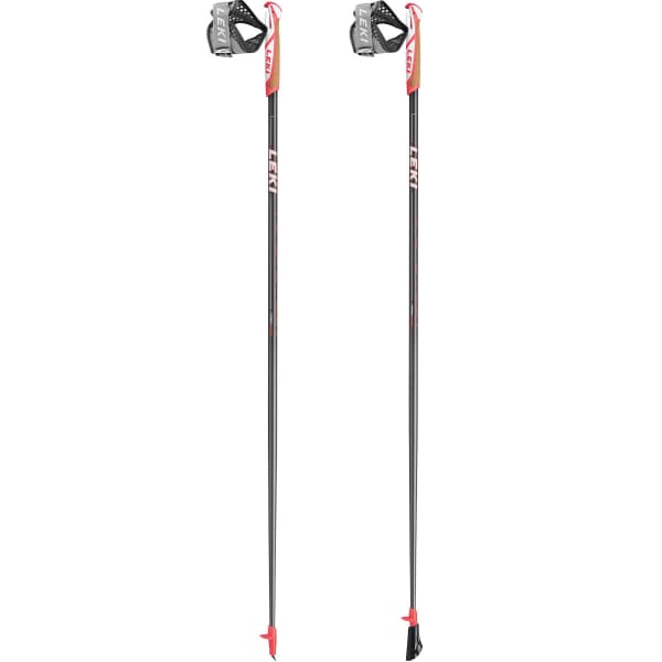 Bâton marche nordique LEKI FLASH CARBON DARKANTHRACITE-NEONRED-WHITE