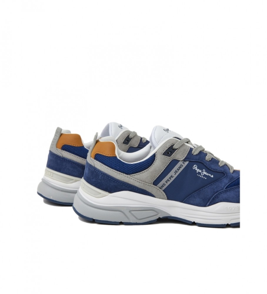 Tênis Pepe Jeans Dave Urban de couro combinado azul