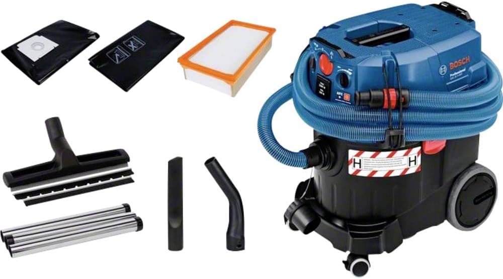 Bosch Professional Nass-/Trockensauger GAS 35 H AFC (Leistung 230V, 1.200 Watt, 35 L Behälter, inkl. Schlauch)
