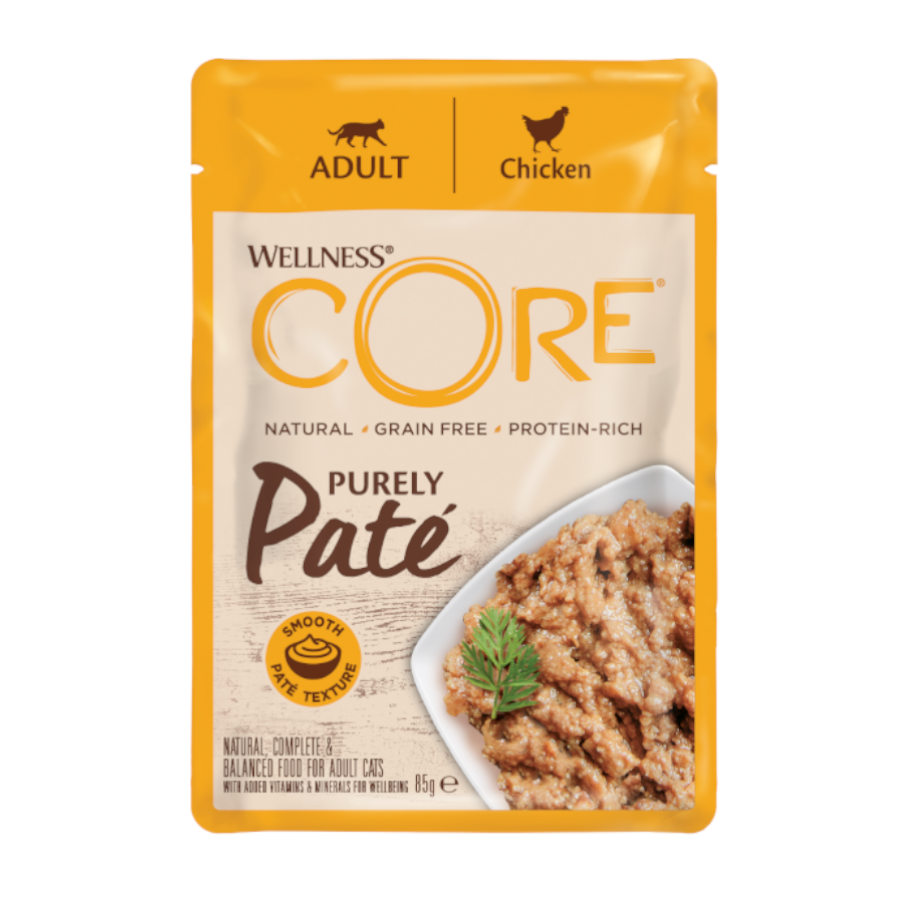 Sachê de 85g de Wellness Core Adult Purely Chicken in Patê para Gatos