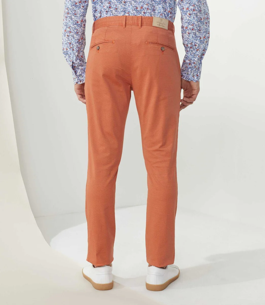 Chino micromotif orange 