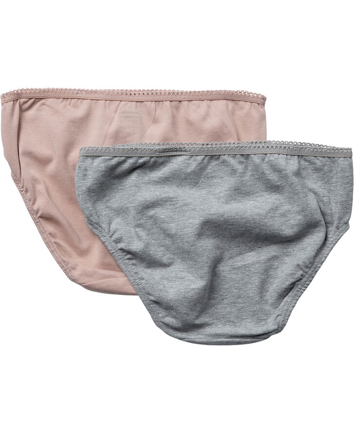 Magasin du Nord Collection Girls Briefs 2-Pack Light grey melange