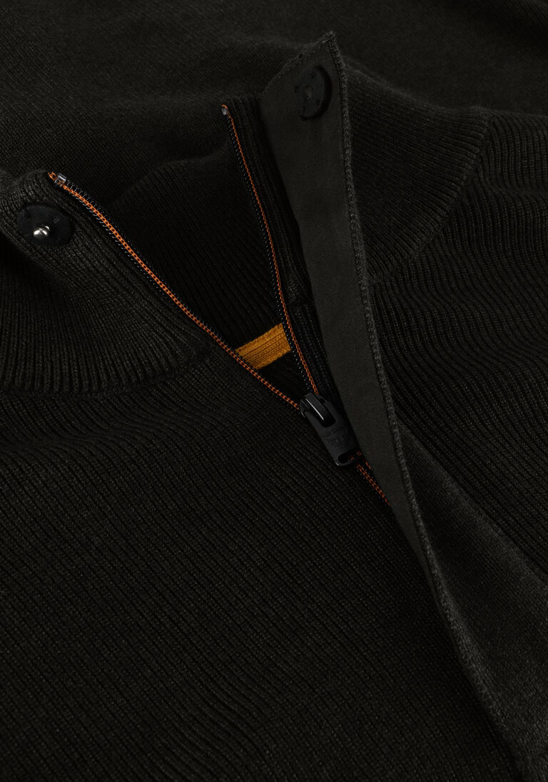 PME LEGEND grijze pme legend trui half zip collar cotton knit