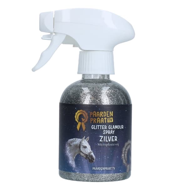Paardenpraat Glitter Glamour Spray Sølv