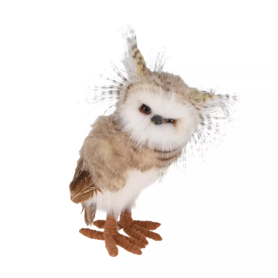 Chouette de Noël à poser (H24 cm) Colette doux plumage