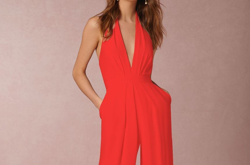 Grizelda - Halter jumpsuit met wijde pijpen