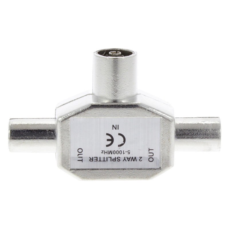 Coax splitter tv 1female/2male