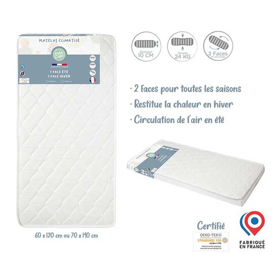 Matelas climatisé été/hiver   70 x 140 cm   de               Babycalin