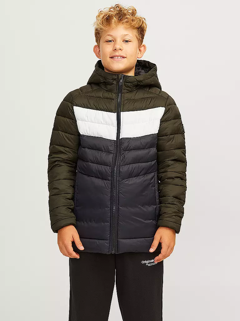 JACK & JONES Jungen Steppjacke JJESPRINT olive