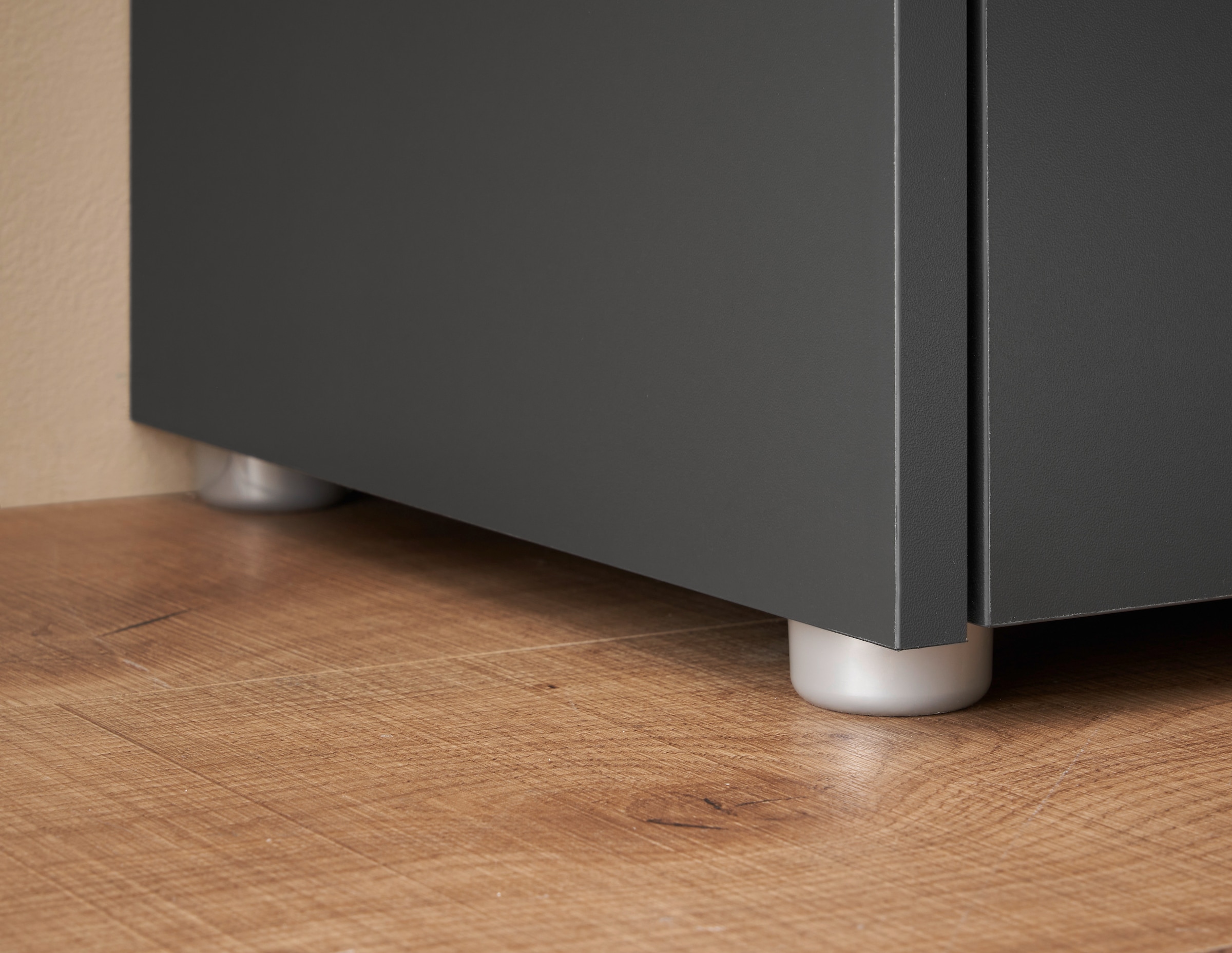 INOSIGN Midischrank »CITY/GIRON, Badschrank mit Griffmulde, Hochschrank in zeitlosem Design« in den Farben Weiss und Anthrazit verfügbar, viel Stauraum
