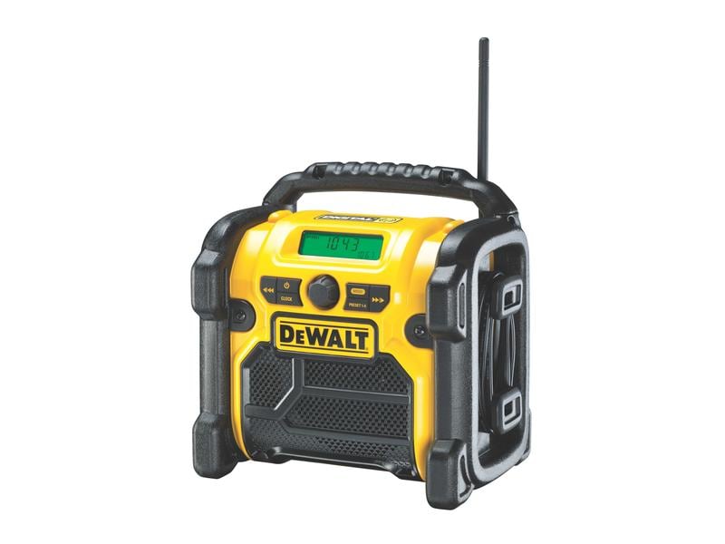 DEWALT Baustellenradio Akku- & Netzbetrieb DCR020 DAB , Sol Kompaktes, robustes DAB( )/FM Baustellen-Radio
