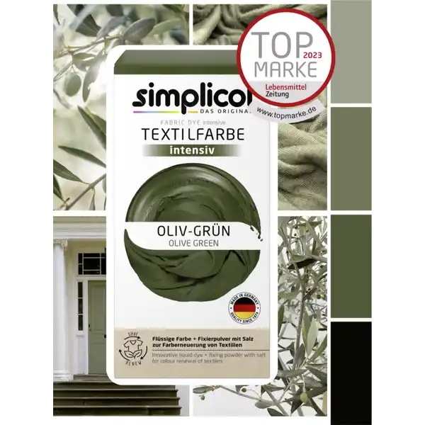 Textilfarbe intensiv Oliv-Grün