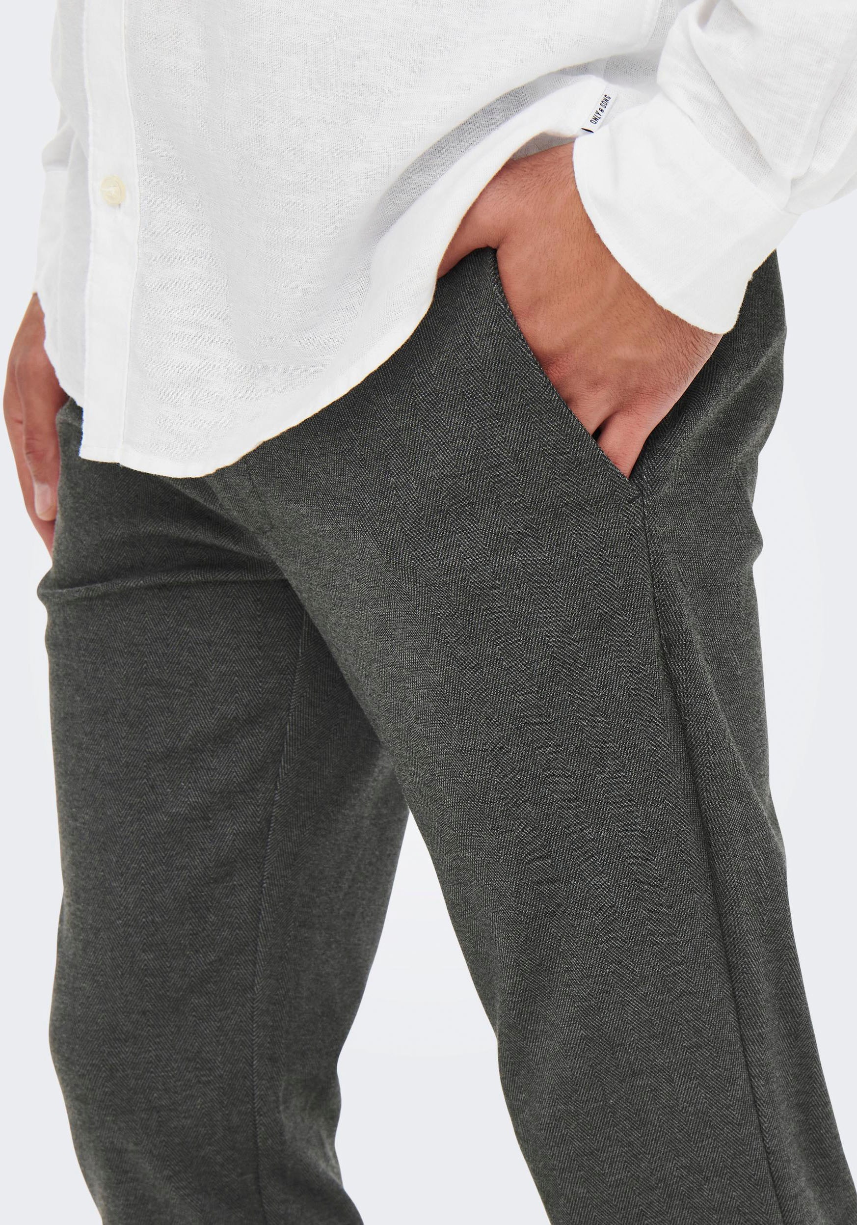 ONLY & SONS Stoffhose  mit leichtem Strukturmuster
