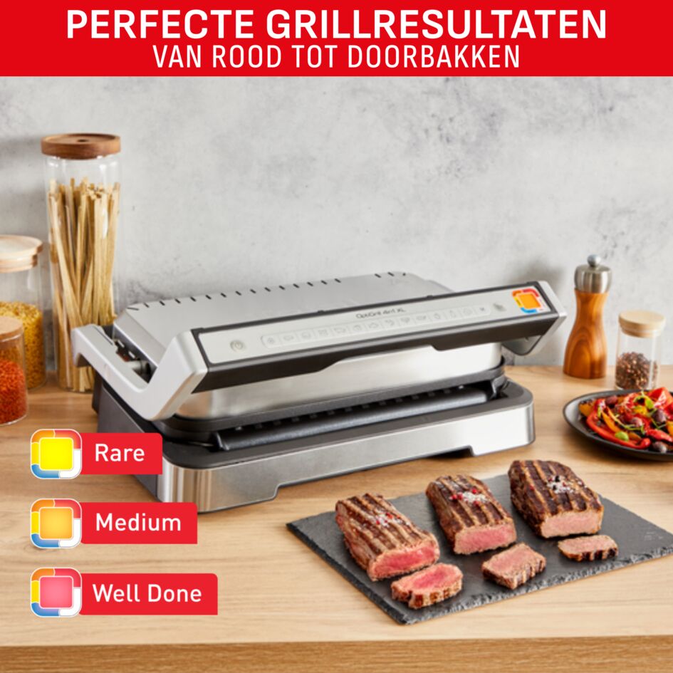 OptiGrill 4in1 XL GC784D Slimme contactgrill met bbq-functie - 12 automatische programma's