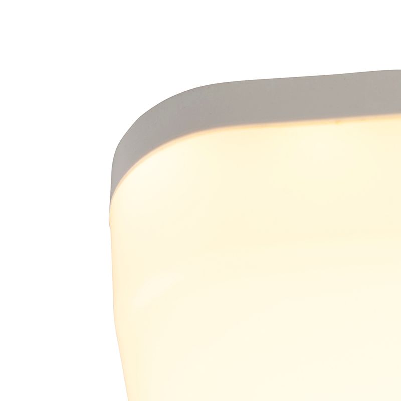 Moderne plafondlamp vierkant incl. LED - Plater