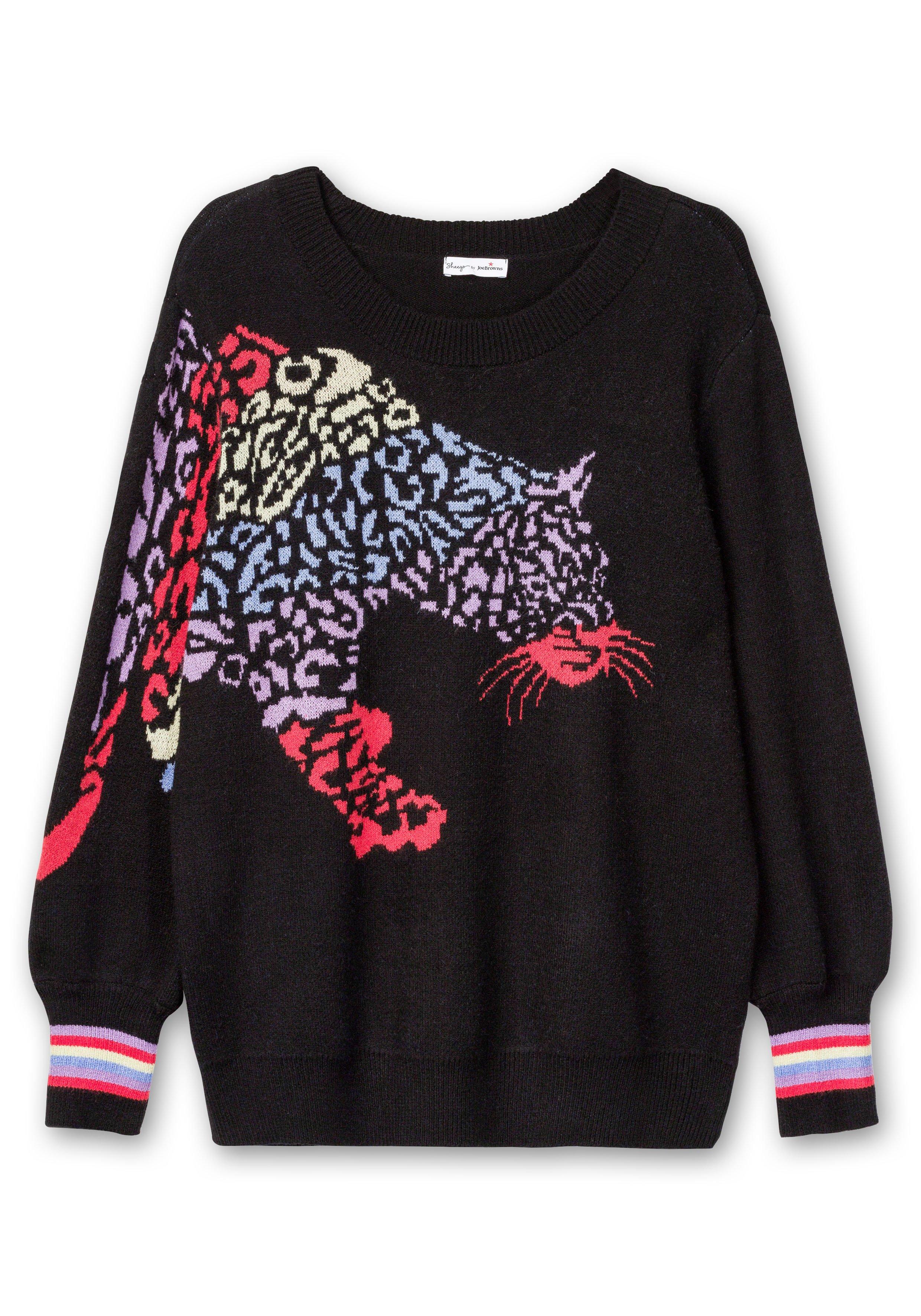 Pullover mit Animalmotiv und Ballonärmeln