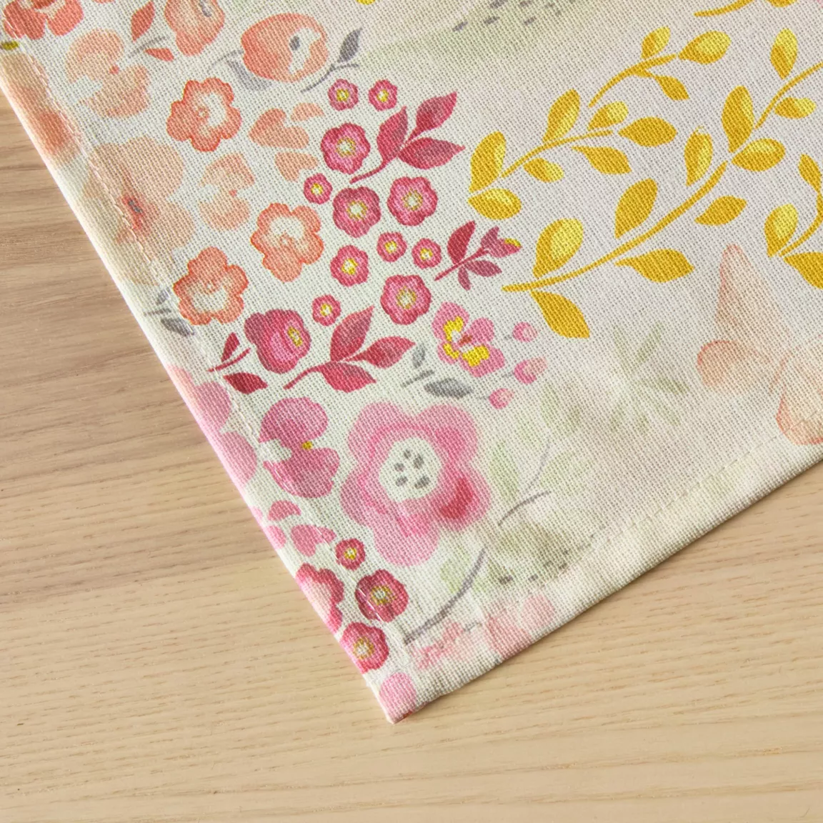 Nappe rectangulaire coton enduit (150 x 350 cm) Paquerettes Multicolore
